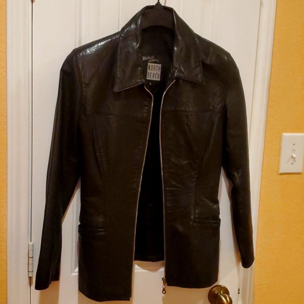 Michael Hoban Leather Jacket Size 6